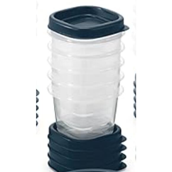 Rubbermaid Easy Find Lids Food Storage Containers Blue Lot of 5 Half Cup NEW - Picture 3 of 3